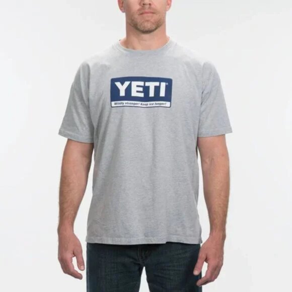 Yeti | Yeti Cooler: Mens Grey Billboard Tee | Size Large - Picture 1 of 9